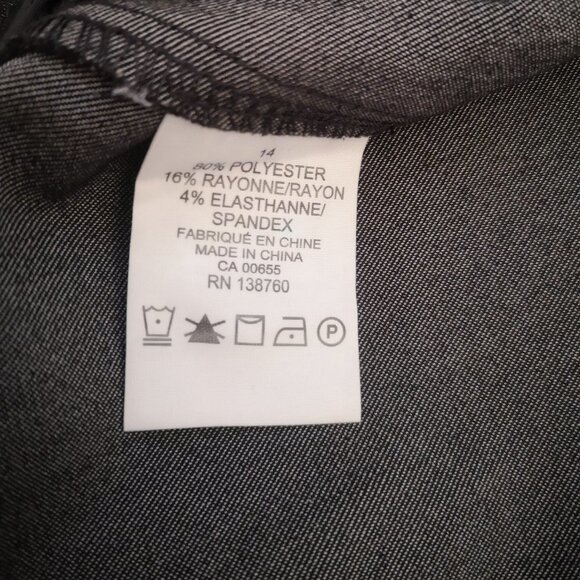 Penningtons Slightly Curvy Fit Ladies Black Size 14 Dress Pants - Picture 10 of 15